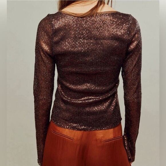 Free People Late Night Disco Layering Top Size Small - Picture 4 of 7